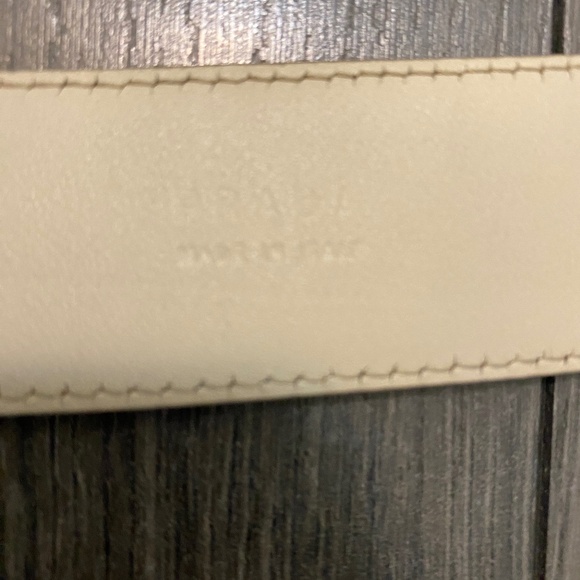 Prada Men's Off-White Saffiano Leather Belt Size 40/100 - Picture 5 of 11